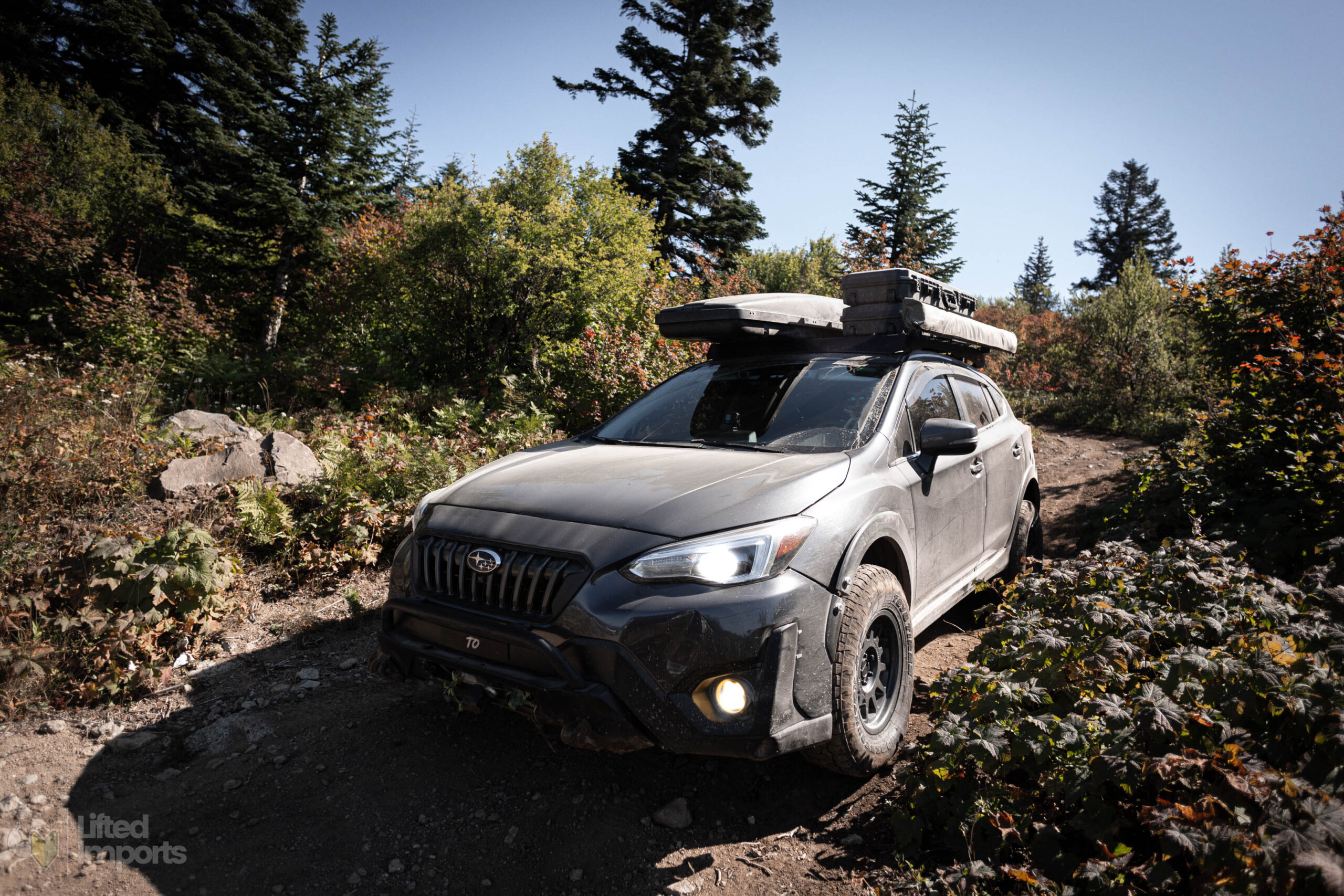 subaru crosstrek offroad with all terrain tires