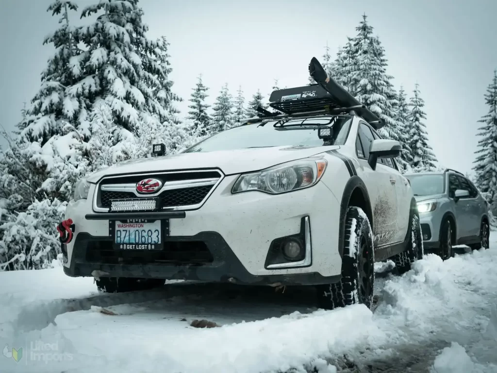 lifted subaru crosstrek modified with offroad accessories