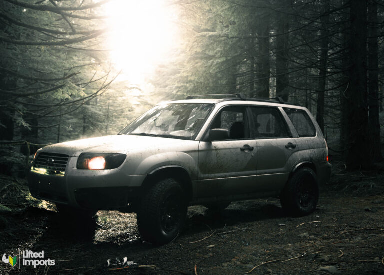 Subaru Forester with off road lift kit and all terrain tires