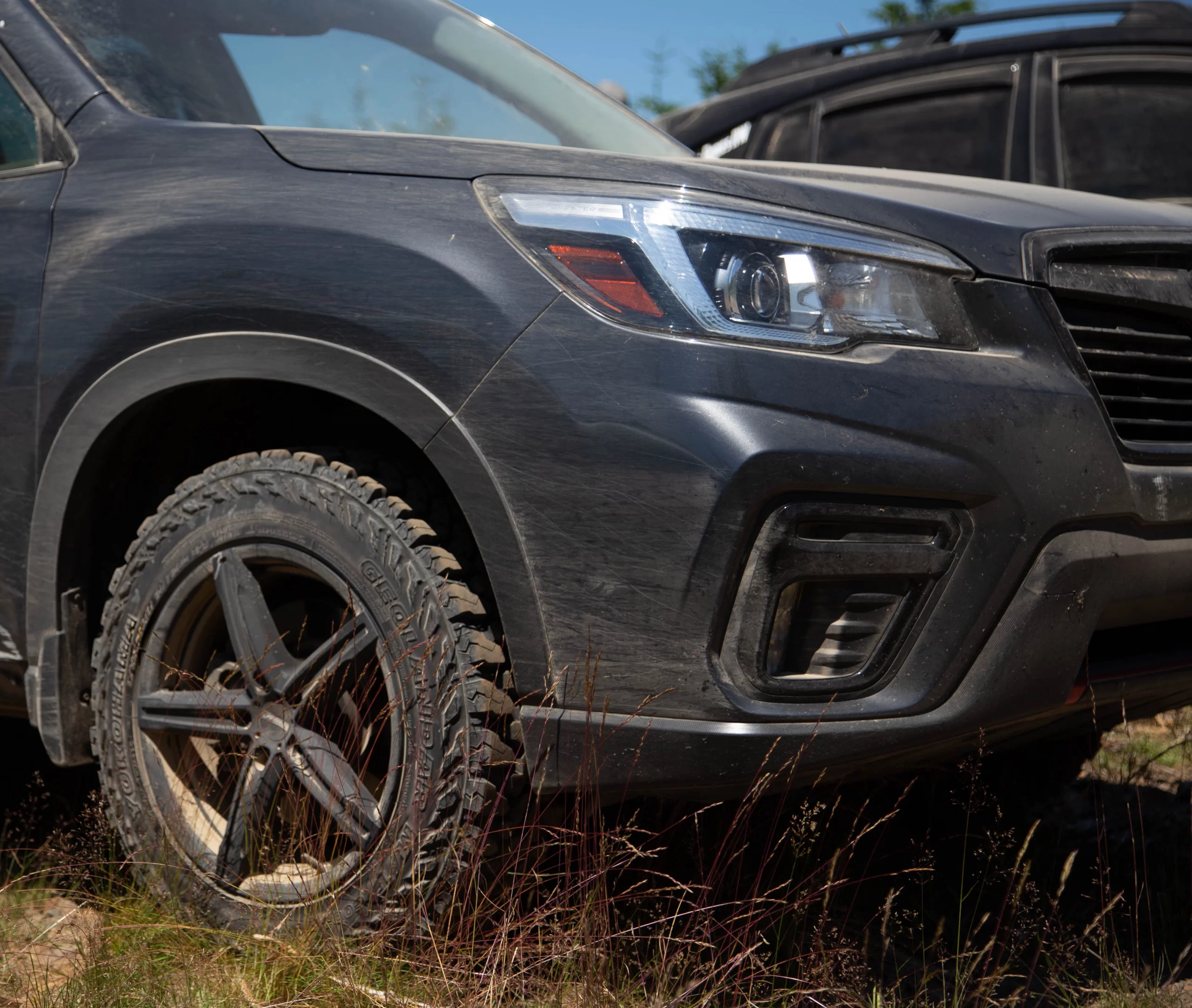 lifted 2019 subaru forester with oversized mud tires