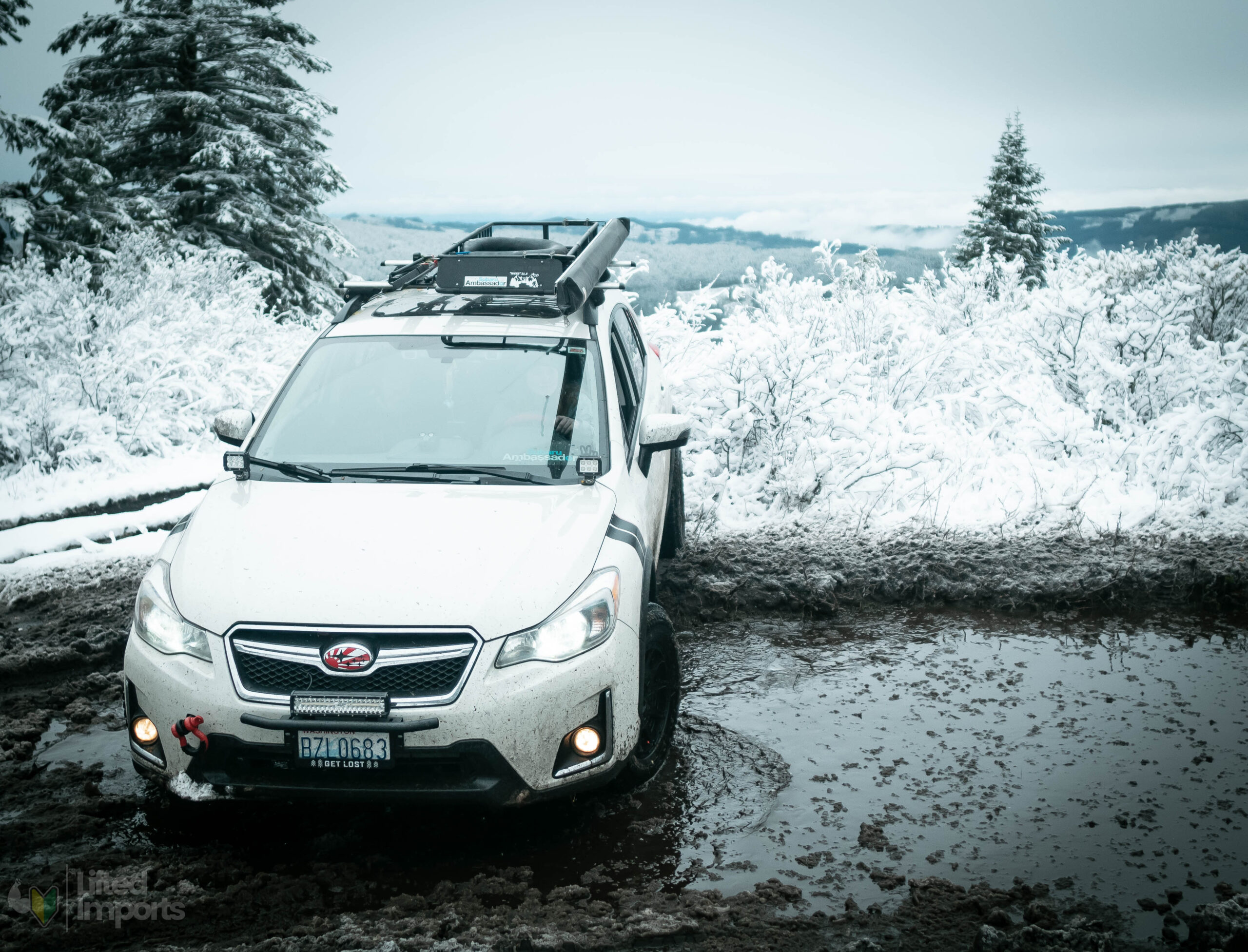 reliable subaru crosstrek driving in the snow