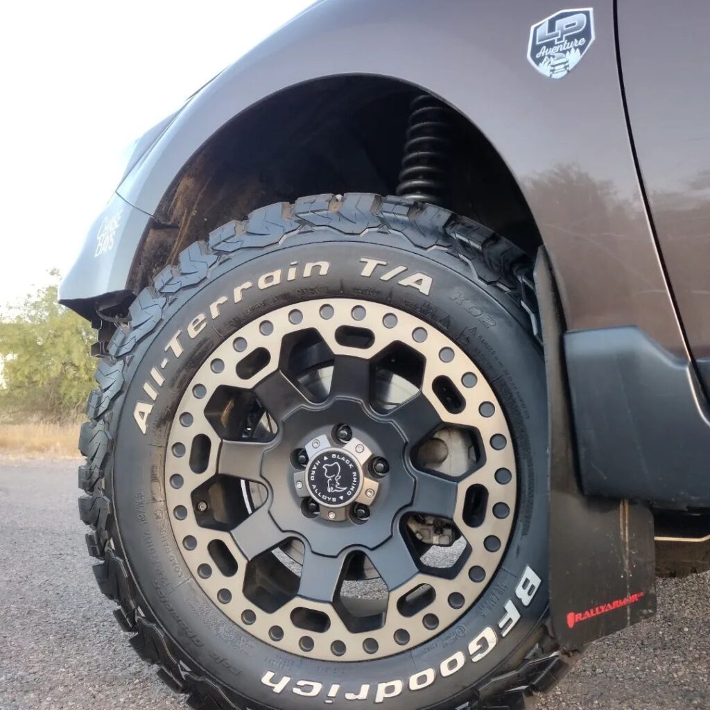 offroad tires on a 2019 subaru outback 36R