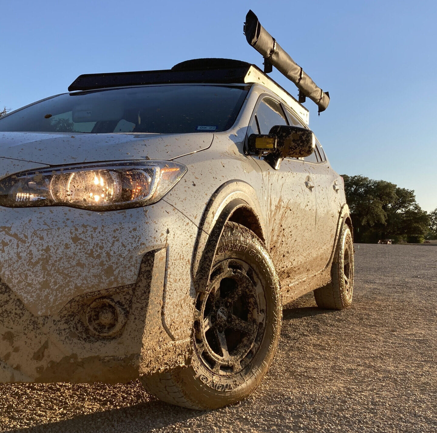 muddy subaru crosstrek