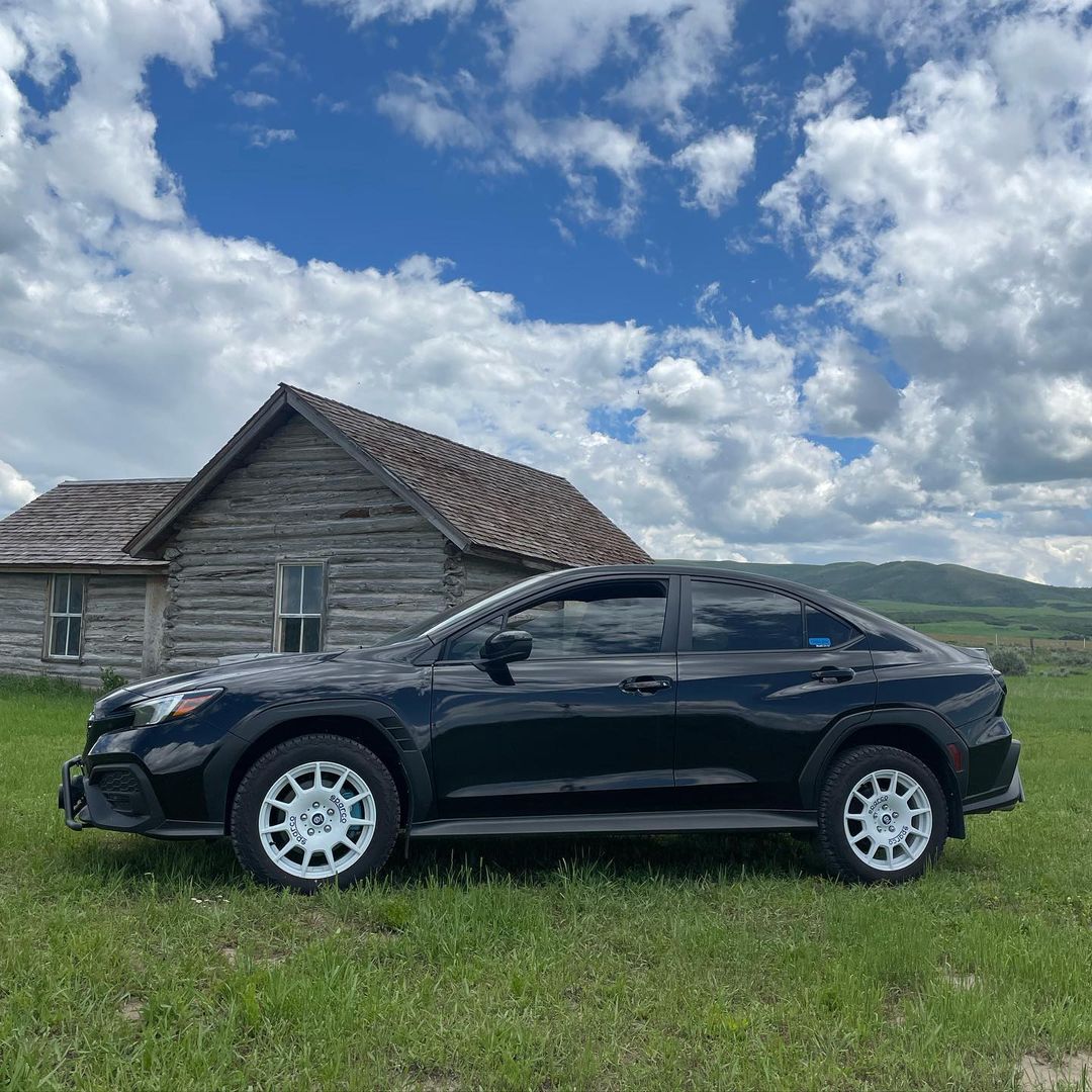 lifted 2022 subaru wrx with sparco terra offroad wheels