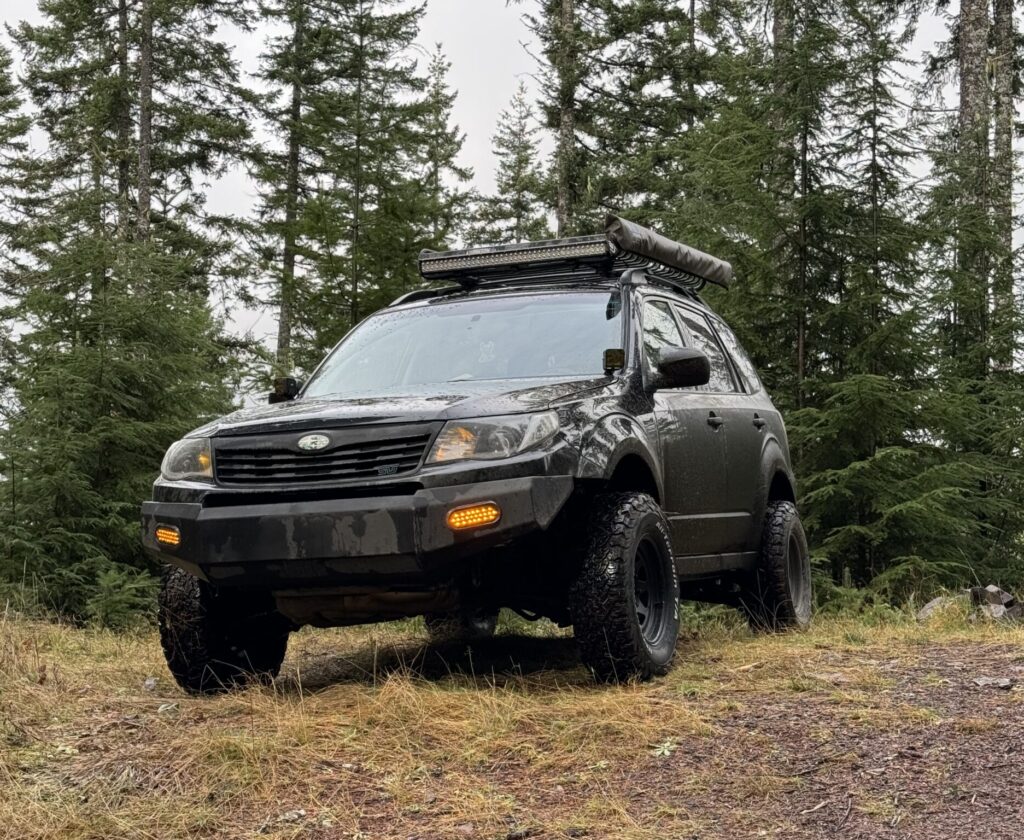 2010 subaru forester offroad with heavy duty tires