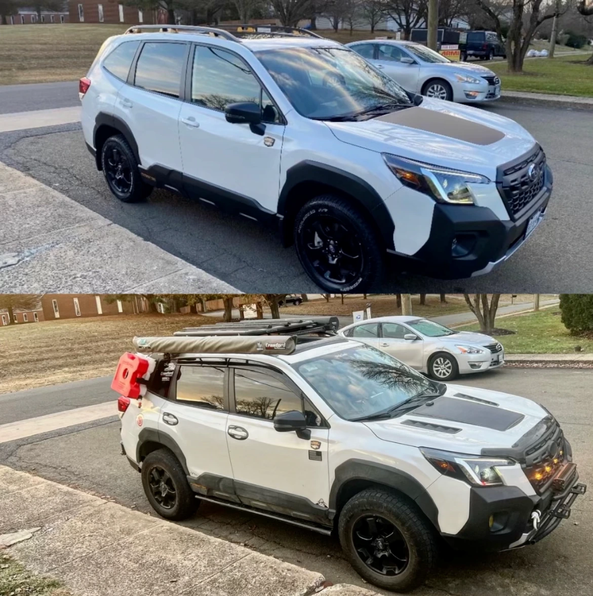 lifted subaru forester wilderness before and after