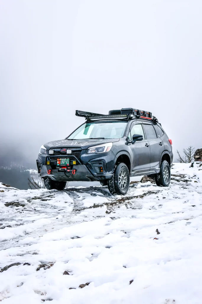 lifted 2021 subaru forester with roof rack