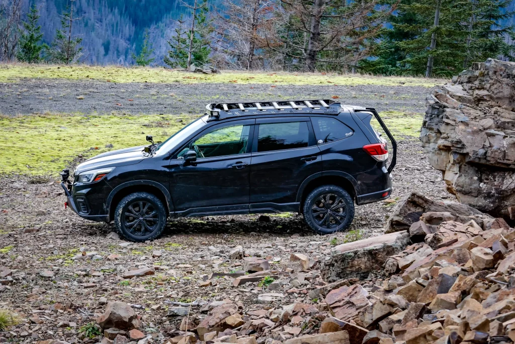 offroad 2021 subaru forester with nashfab roof rack