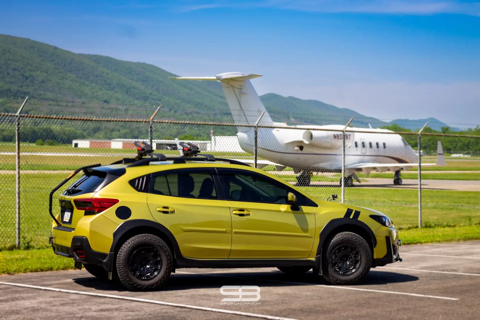 green subaru crosstrek build by airport