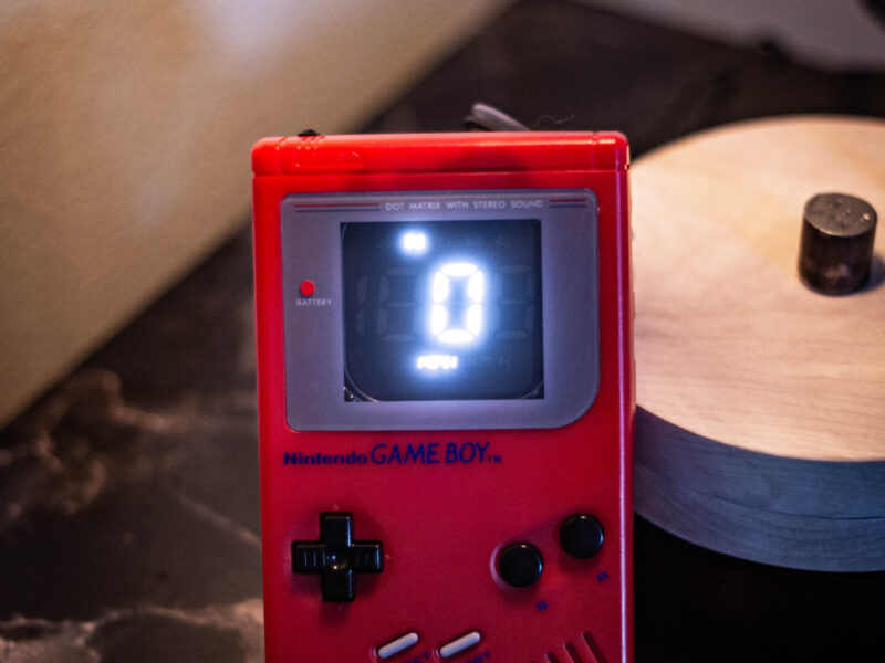 red gameboy speedometer