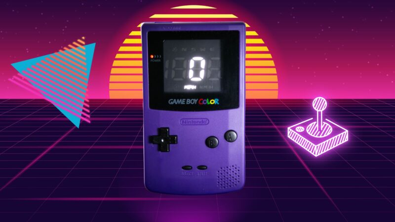 Classic Purple Gameboy Color GPS Speedometer