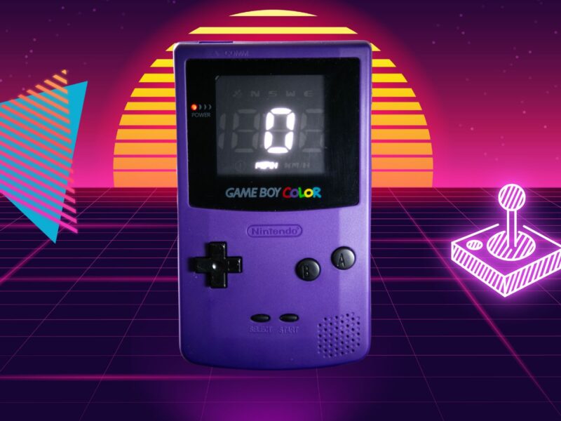 Classic Purple Gameboy Color GPS Speedometer