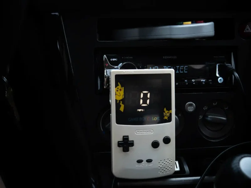 Gold Gameboy Color GPS Speedometer